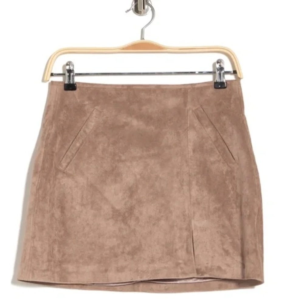 Blank NYC Silver Gray Mini Pencil Skirt with Slit
